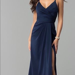 Navy Dress w/slit